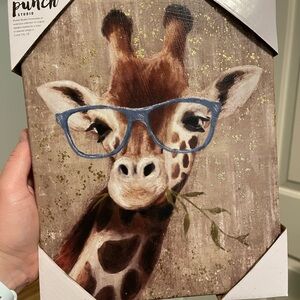 T.J.Maxx Giraffe Canvas Art with Blue Accents